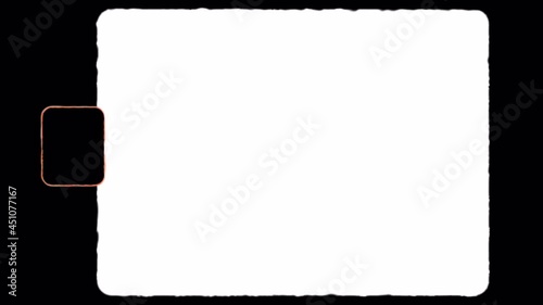 Authentic Super 8 Film Frame with Sprocket Hole for Retro Vintage Effects with Digital Video. Empty Cinema Film Without Noise. Create the Retro Vintage Archival Footage Look with Your Digital Footage