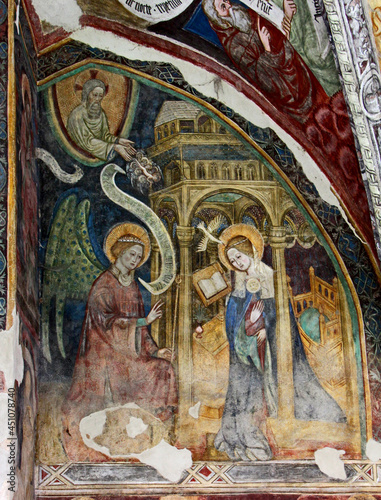 Annunciazione; affresco nel chiostro del Duomo di Bressanone