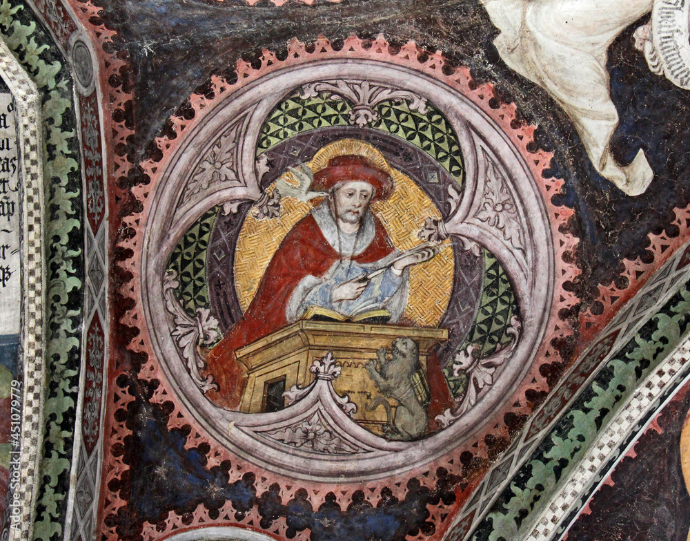 San Gerolamo dottore della Chiesa; affresco nel chiostro del Duomo di Bressanone
