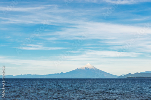 Osorno volcano by Llanquihue Lake, Puerto Varas, Chile.