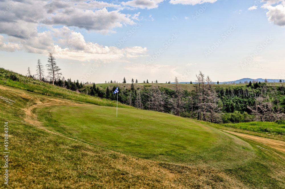 Landscape scenery along Waterton Golf Course