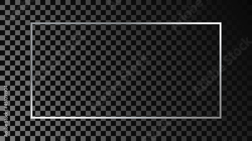 Wallpaper Mural Silver glowing rectangular shape frame Torontodigital.ca