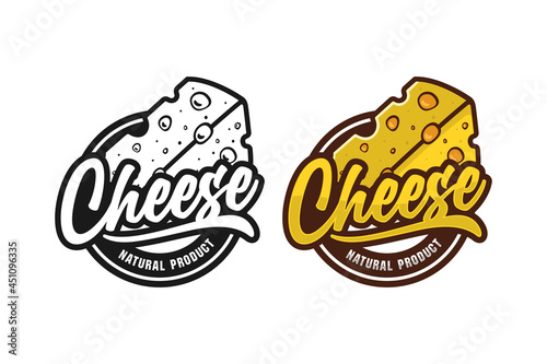 Obraz na płótnie Cheese natural product design logo w salonie