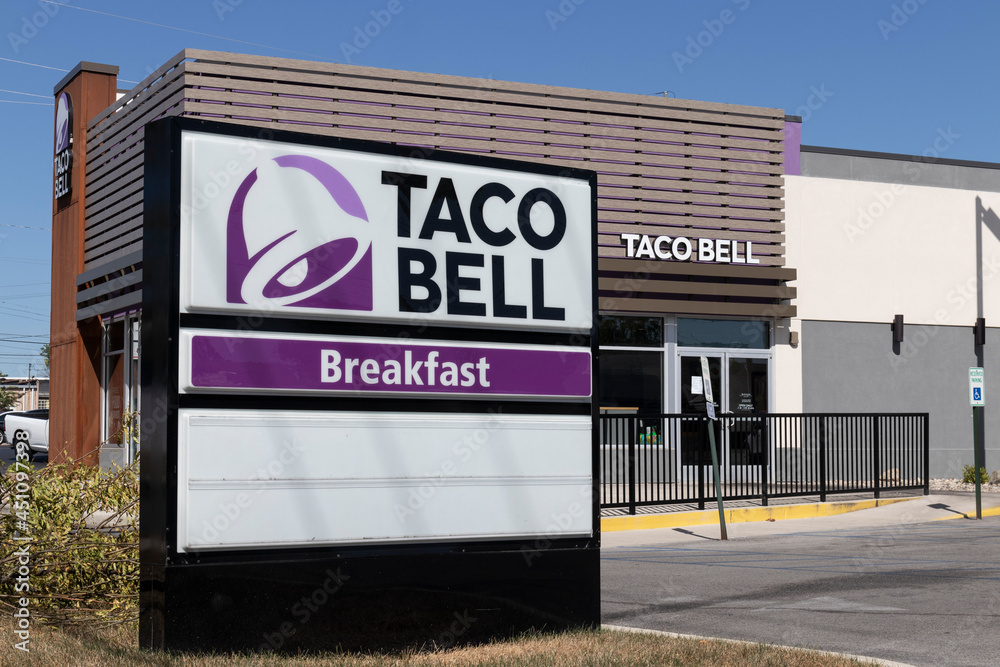 Taco Bell Retail Fast Food Location. Taco Bell is a Subsidiary of Yum