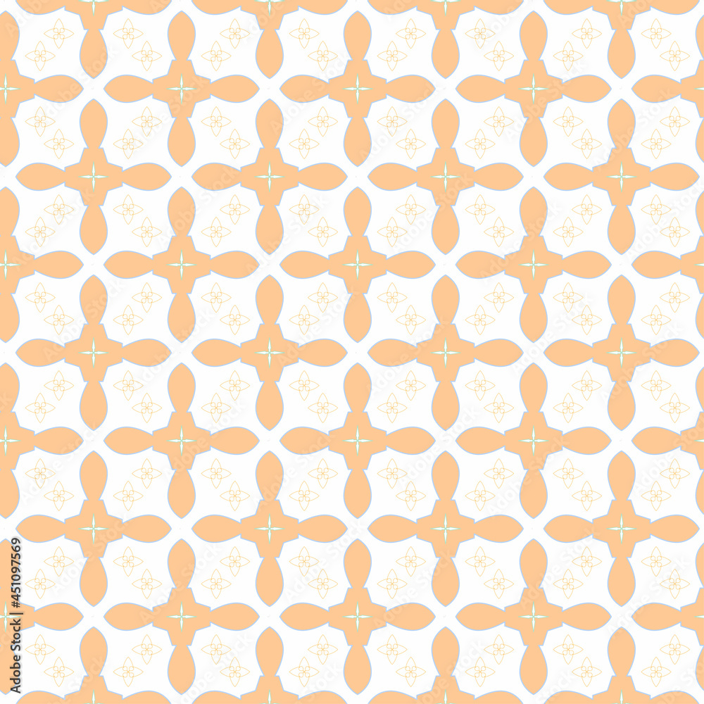 Vector seamless pattern with simple and modern ornament shapes illustration with geometric background design