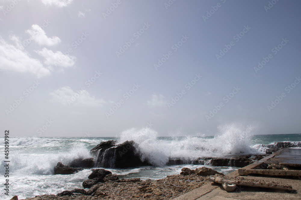 waves on the beach