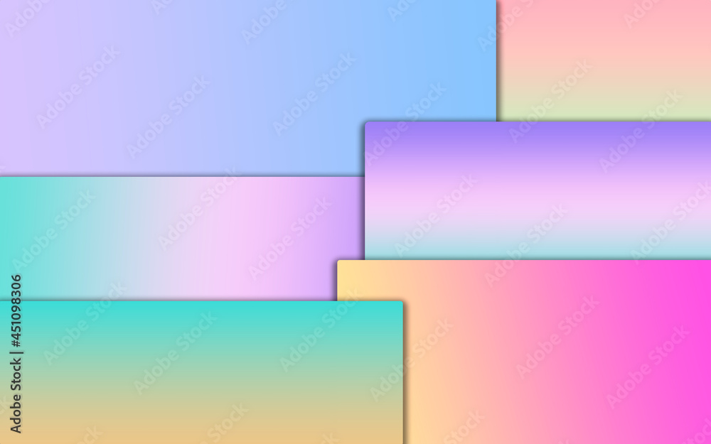 Background of geometric shapes of bright degraded colors