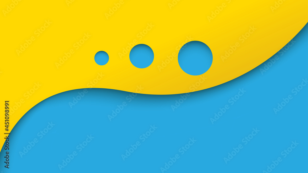 Fototapeta premium abstract papercut background with orange and blue color