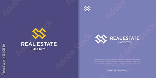 Letter S Real estate agency logo template