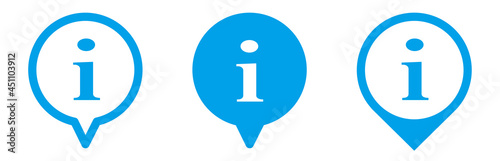 Information vector icons pointers signs isolated on white background. 