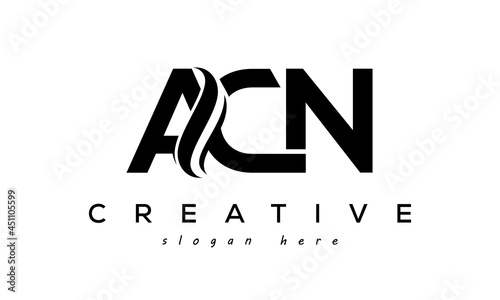 Letter ACN creative logo design vector