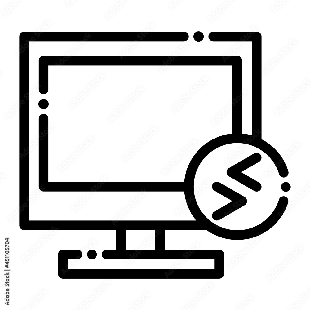 illustration of a pc with text