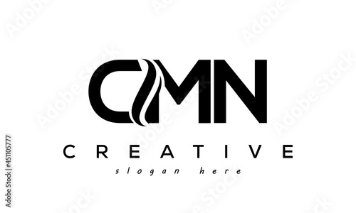 Letter CMN creative logo design vector photo