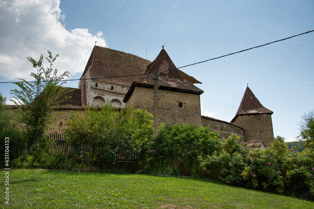 Old  Church in  Roades,Romania,.Brasov, 2019 