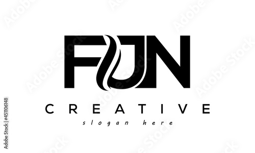 Letter FJN creative logo design vector photo