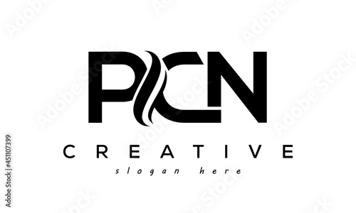 Letter PCN creative logo design vector 