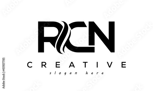 Letter RCN creative logo design vector	 photo