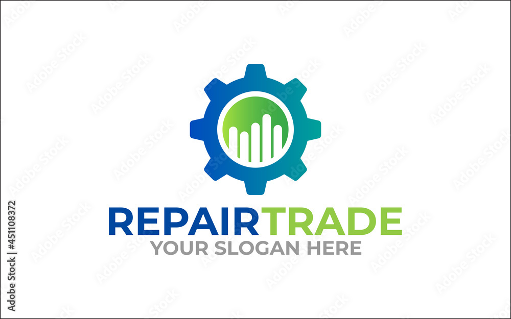 Fototapeta premium Illustration vector graphic of new trade for financial company business logo design template-01