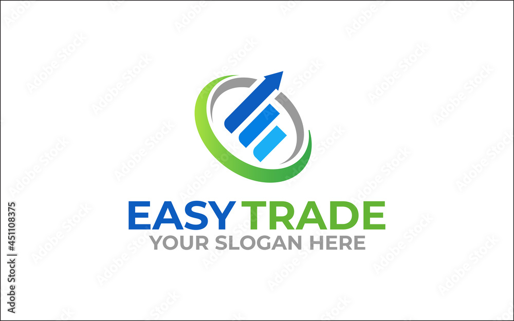 Illustration vector graphic of new trade for financial company business logo design template-01