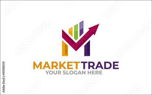 Illustration vector graphic of new trade for financial company business logo design template-01