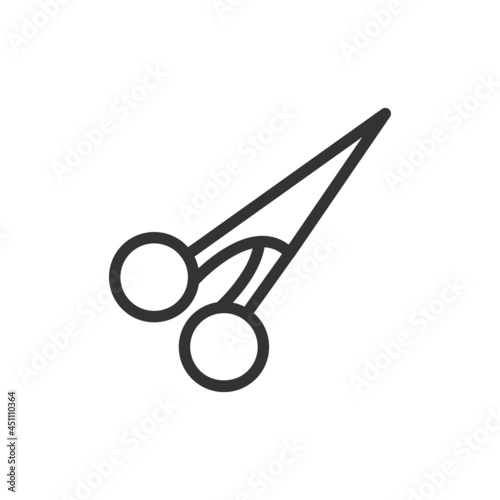 Scissors line icon in trendy style.