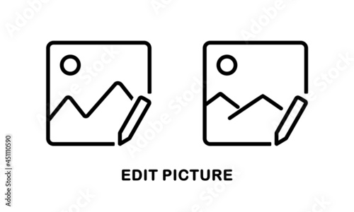Edit picture icon. Illustration vector