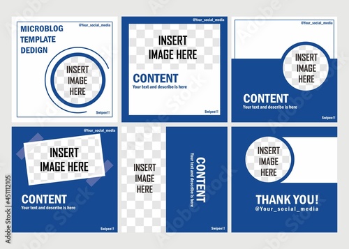 Creative blue microblog design idea. Easy to edit with vector file. Can use for your creative content. Especially for your social media content and marketing.