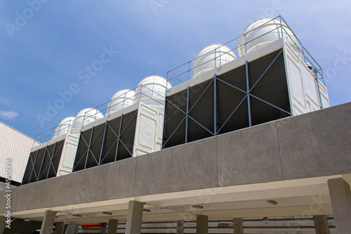 HVAC Air Chillers on Rooftop