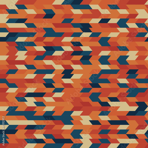 The Seamless Stained Glass Patterns, Abstract Colorful Parallelogram Patterns