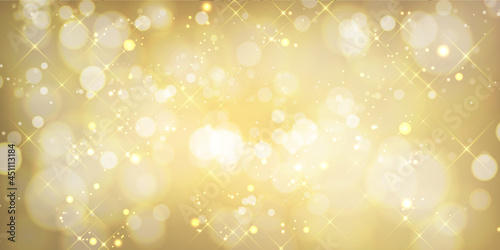 Sparkling light abstract background with ball bokeh.