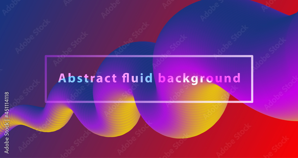 Abstract background 3D fluid gradient,Colorful and modern in summer season concepts ,vector illustation flow shapes. Liquid wave