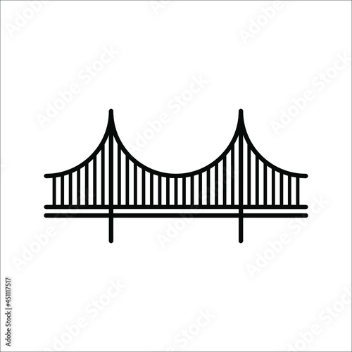 bridge icon vector button logo symbol concept, isolated on white background. eps 10