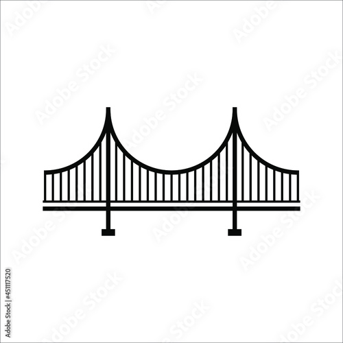 bridge icon vector button logo symbol concept, isolated on white background. eps 10