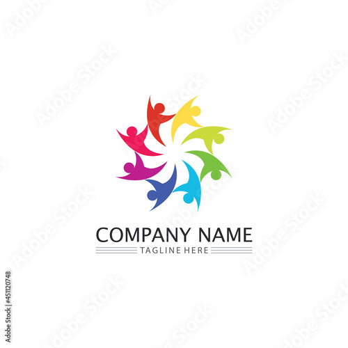 People Icon and star  work group Vector business and company 