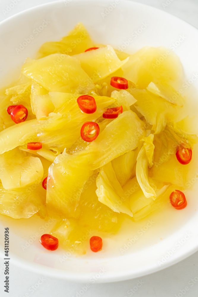 spicy salad pickle cabbage or celery with sesame oil spicy salad pickle cabbage or celery with sesame oil
