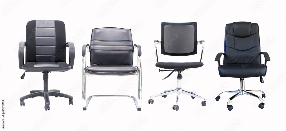 Office chair. Front photo structure empty for office many kinds and player from vertical with for supporting the structure of the body. Comfortable black Office. Isolated on white background. Office chair. Front photo structure empty for office many kinds and player from vertical with for supporting the structure of the body. Comfortable black Office. Isolated on white background.