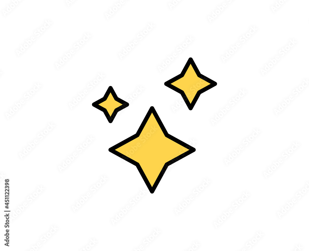 Sparkles flat icon. Single high quality outline symbol for web design or mobile app. Holidays thin line signs for design logo, visit card, etc. Outline pictogram EPS10 Sparkles flat icon. Single high quality outline symbol for web design or mobile app. Holidays thin line signs for design logo, visit card, etc. Outline pictogram EPS10