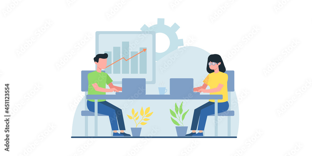 Set of business people concepts. Vector illustrations of task management, business communication, education, crowdfunding, analytics, business app.