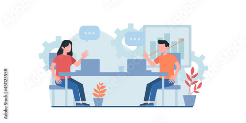 Set of business people concepts. Vector illustrations of task management, business communication, education, crowdfunding, analytics, business app.