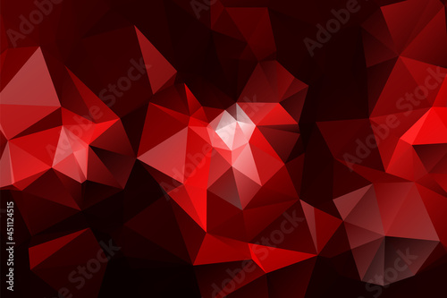 Abstract Red Polygonal Space Background with Connecting Dots and Lines. Connection structure and science background. Futuristic HUD design.