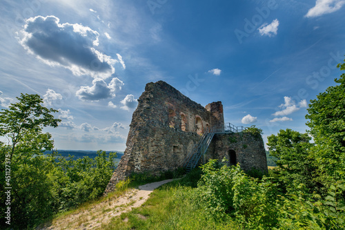 Romantic ruins of Svamberk Castle (Krasikov) near the small spa town of Konstantinovy Lazne - Region Plzen photo