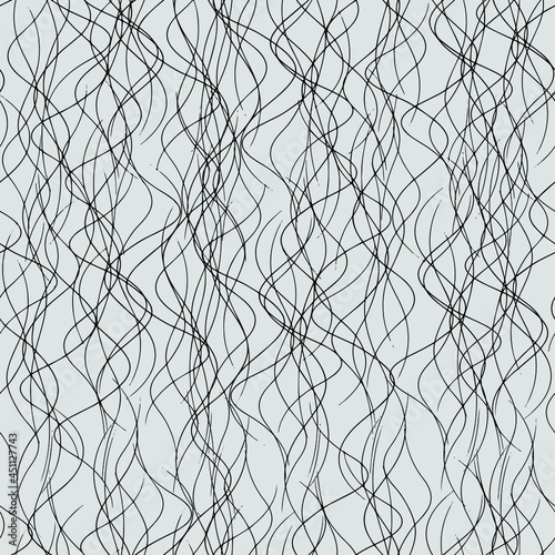 seamless pattern with grunge line and shapes