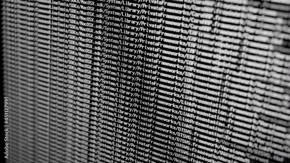 Searching Files on Large Database on Screen Black Background Searching Files on Large Database on Screen Black Background