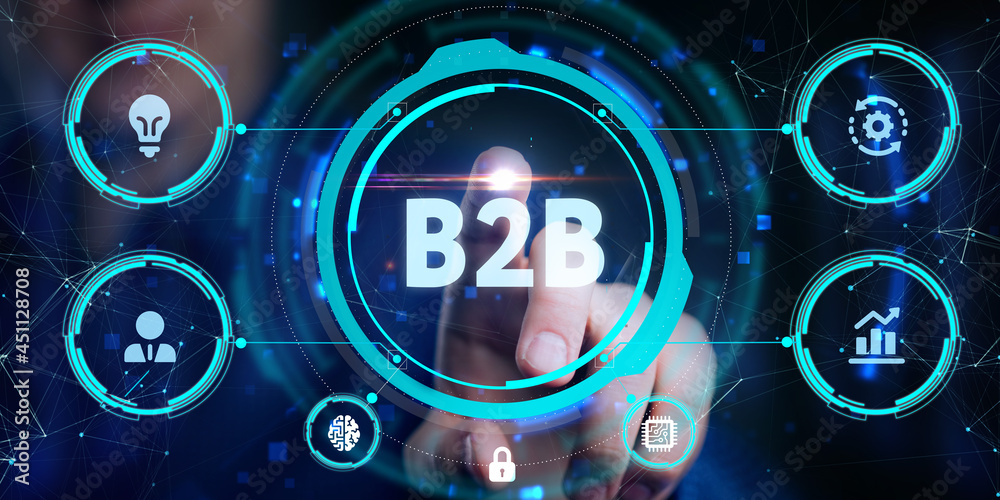 Business, Technology, Internet and network concept. B2B Business company commerce technology marketing concept. Business, Technology, Internet and network concept. B2B Business company commerce technology marketing concept.