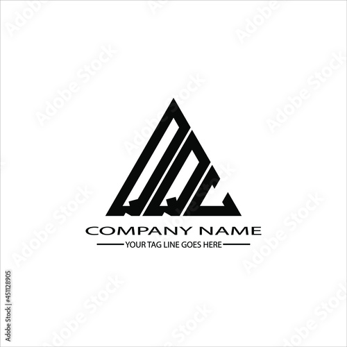 QQC letter logo creative design. QQC unique design photo