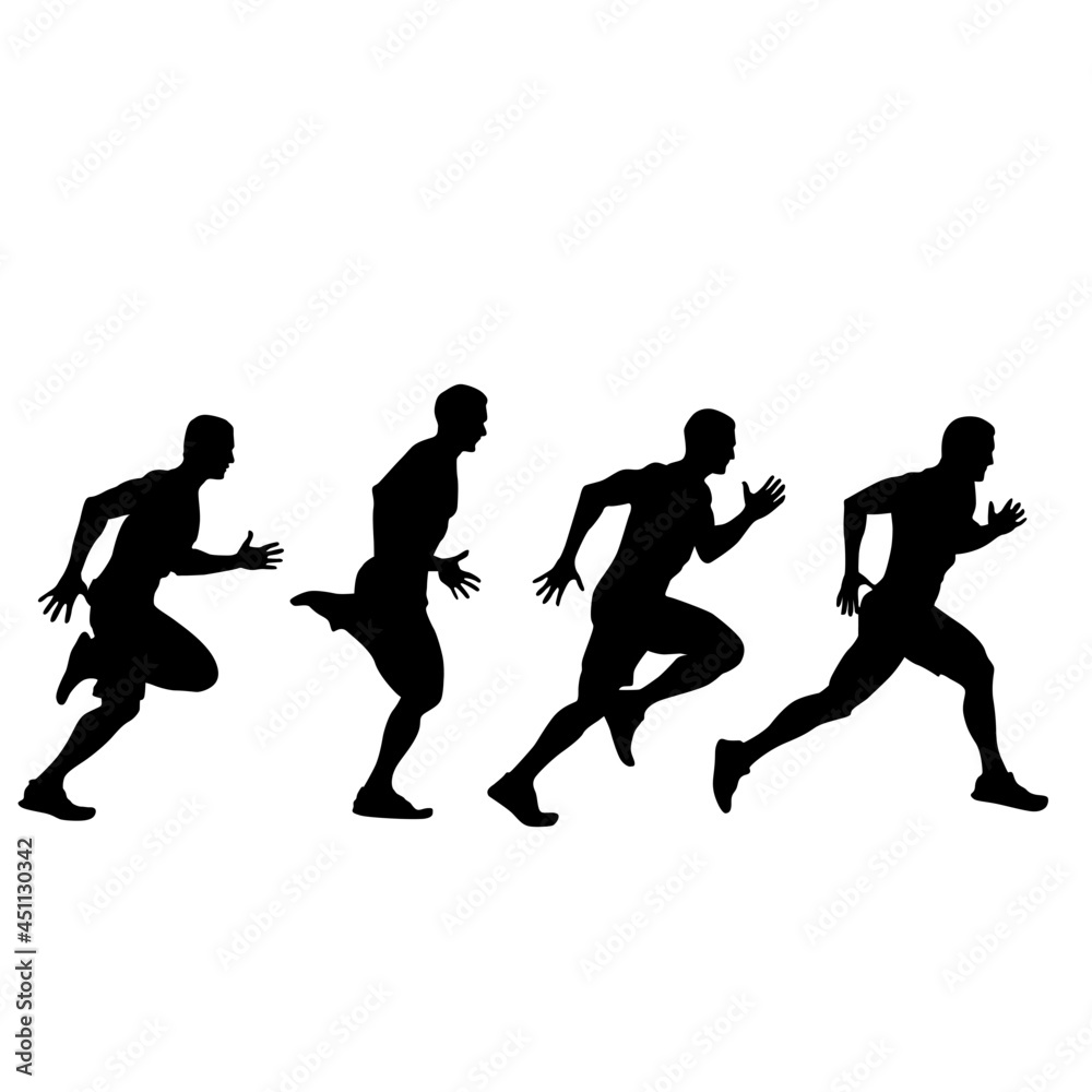 hombre corriendo silueta hombre corriendo silueta