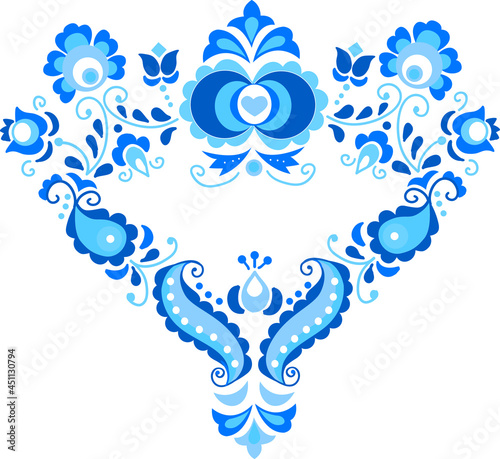 Traditional moravian folk ornament