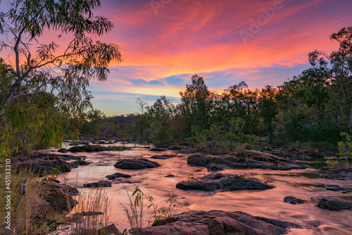 sunset at Crystal falls, jatbula trail