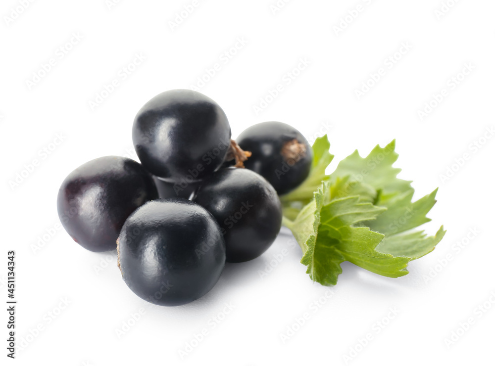 Heap of ripe black currant on white background Heap of ripe black currant on white background