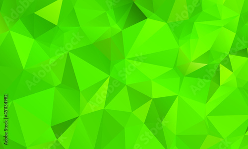 Abstract Green Color Polygon Background Design, Abstract Geometric Origami Style With Gradient